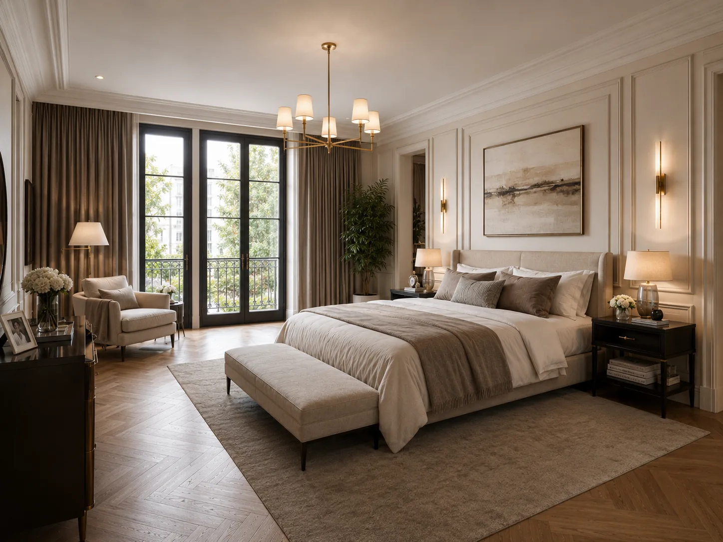 Schlafzimmer im Stadtpalais Düsseldorf